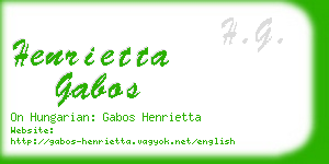 henrietta gabos business card